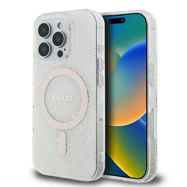 Guess IML 4G Background MagSafe GUHMP16LH4DTEH iPhone 16 Pro bílý - náhled 1