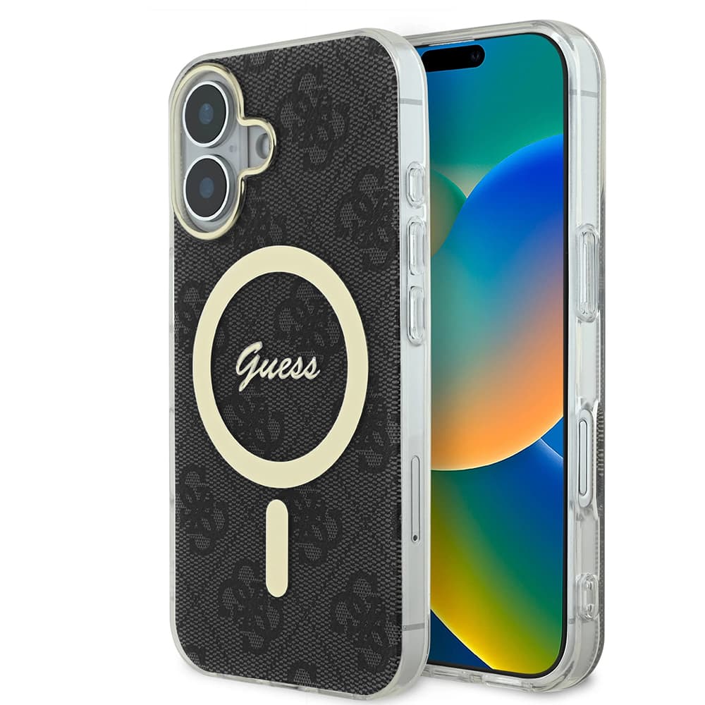 Guess IML 4G MagSafe GUHMP16SH4STK iPhone 16 černý - náhled 1