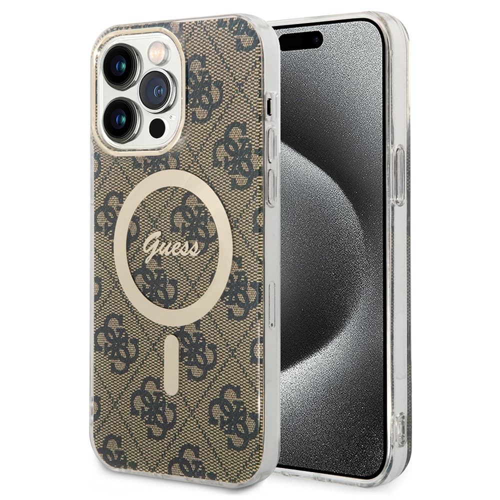 Guess IML 4G MagSafe GUHMP15LH4STW iPhone 15 Pro Hnědá - náhled 1