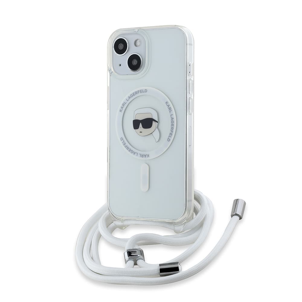 Karl Lagerfeld IML Crossbody MagSafe iPhone 15 Karl Head hnědá - náhled 1