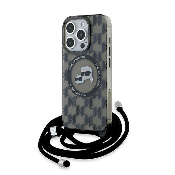 Karl Lagerfeld IML Crossbody MagSafe iPhone 15 Pro Monogram Karl a Choupette Head - náhled 1