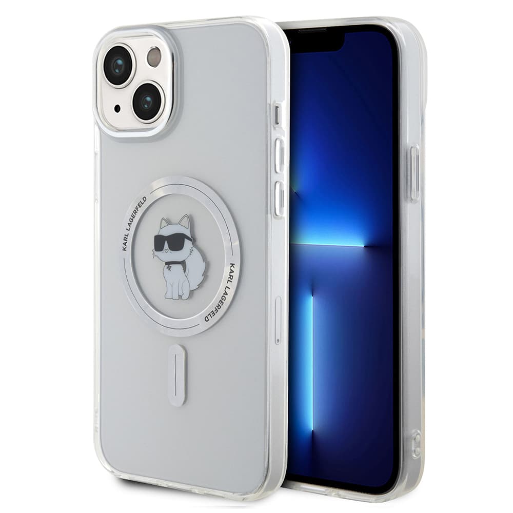 Karl Lagerfeld IML MagSafe iPhone 15 Plus Transparentní Choupette - náhled 1