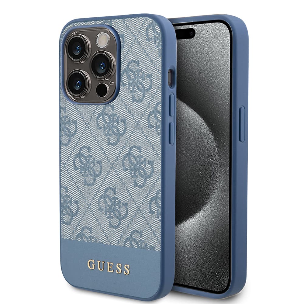 Guess Hardcase 4G Stripe Collection iPhone 15 Pro Modrá - náhled 1