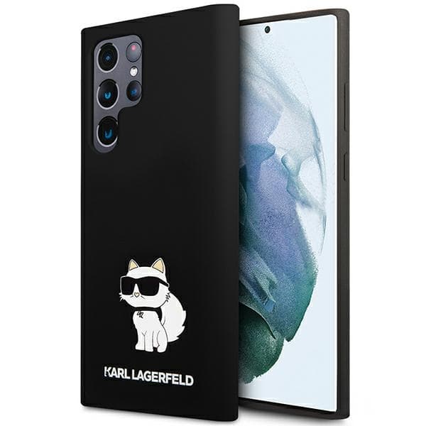 Karl Lagerfeld Silicone pouzdro Samsung Galaxy S24 Ultra Choupette černé - náhled 1