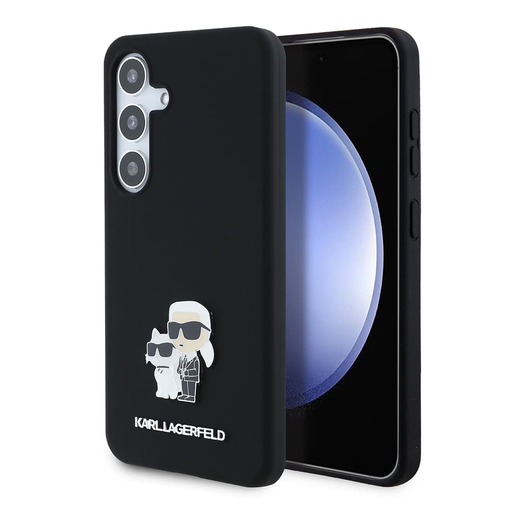 Karl Lagerfeld Silicone Samsung Galaxy S24 Karl&amp;Choupette Metal Pin - náhled 1