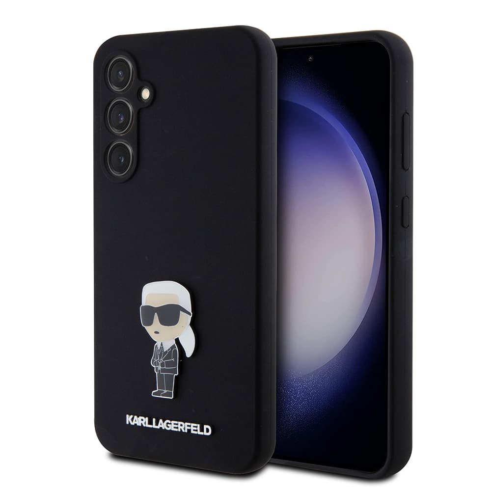 Karl Lagerfeld Silicone Samsung Galaxy S23 FE Ikonik Metal Pin růžová - náhled 1