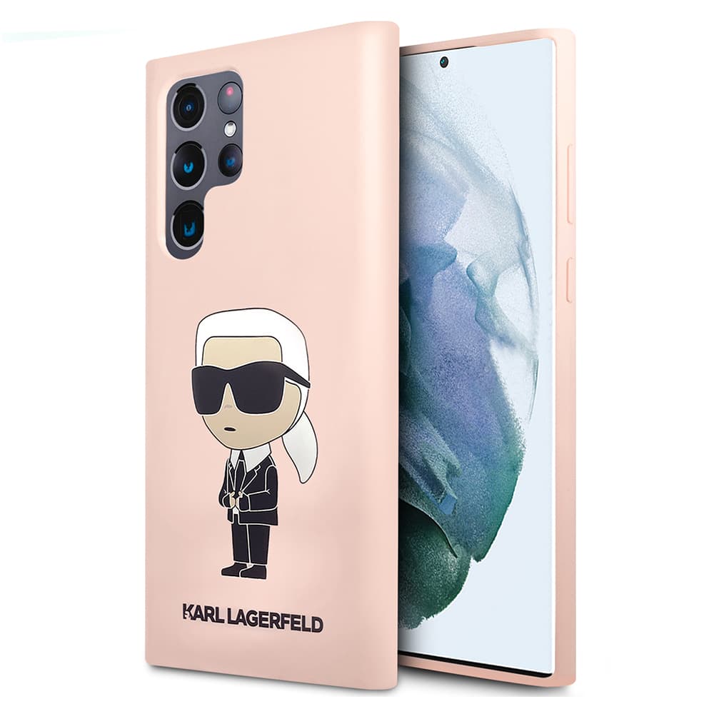 Karl Lagerfeld Silicone pouzdro Samsung Galaxy S23 Ultra růžová Ikonik - náhled 1