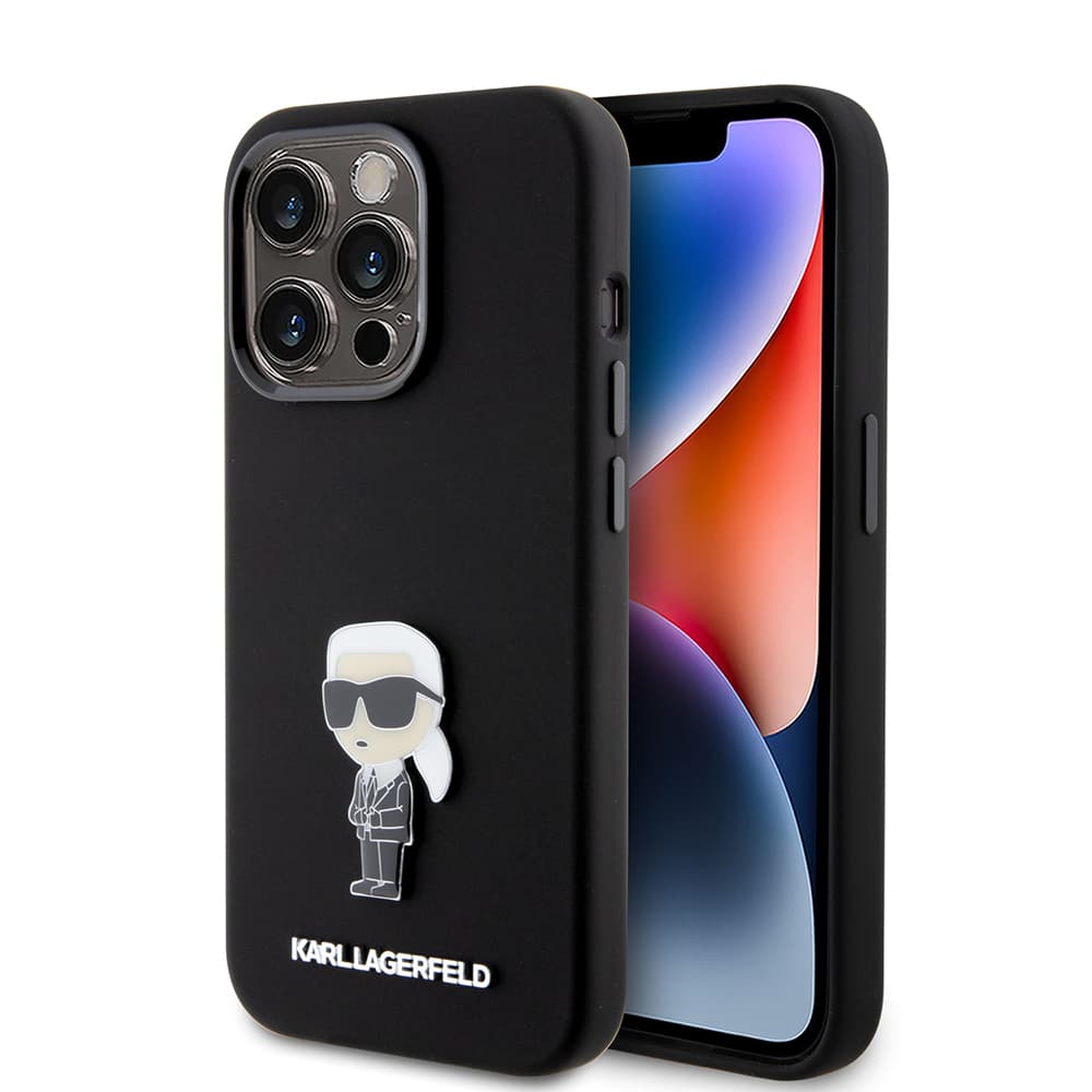 Karl Lagerfeld Silicone iPhone 15 Pro Ikonik růžový - náhled 1