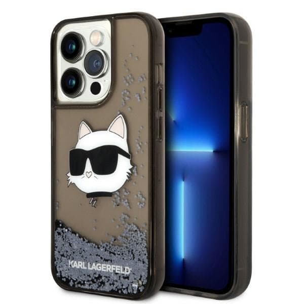 Karl Lagerfeld Hardcase Glitter iPhone 14 Pro Max Choupette Head černá - náhled 1