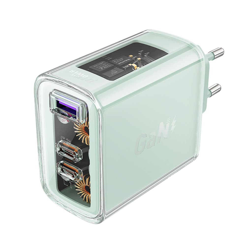 Acefast Nabíječka do zdi Exploration Series A45 2x USB-C USB GaN PD65W Rychlé nabíjení horská mlha - náhled 1