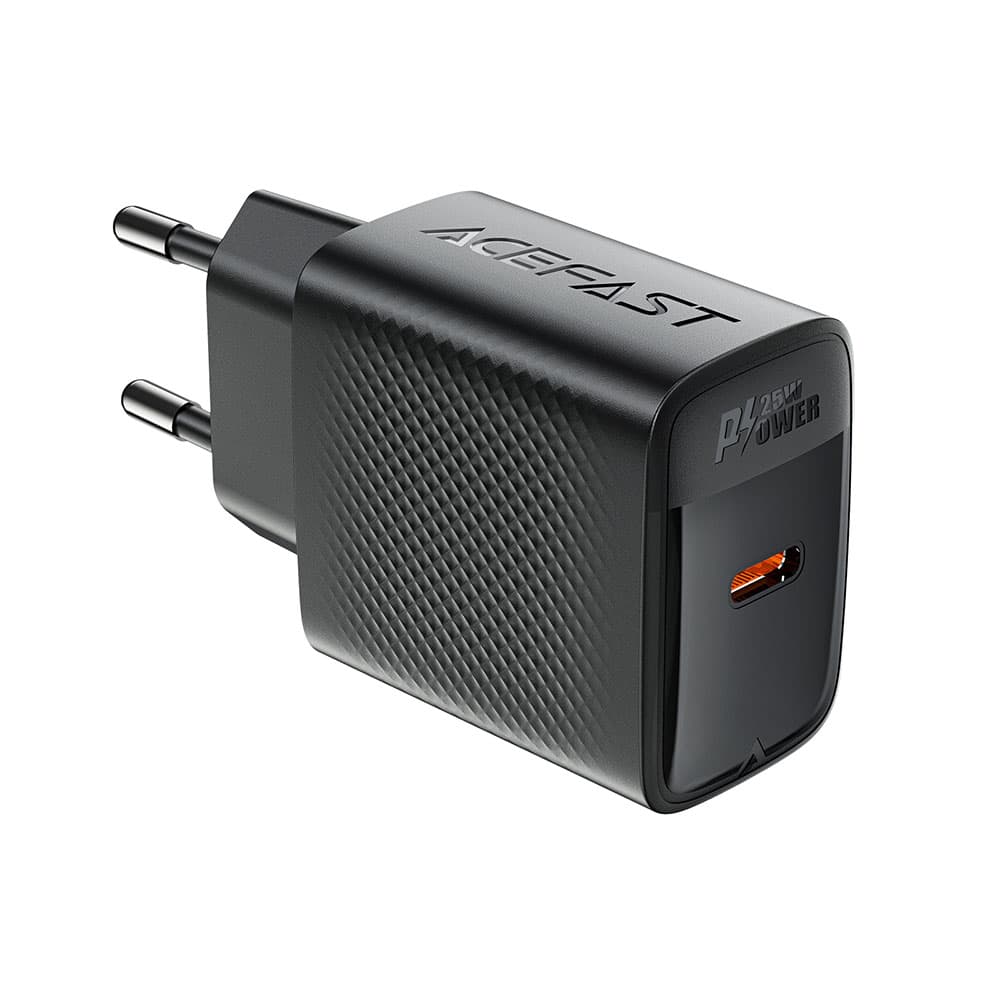 Acefast Wall Charger A104 USB-C PD25W GaN Technologie Rychlé Nabíjení Černá - náhled 1