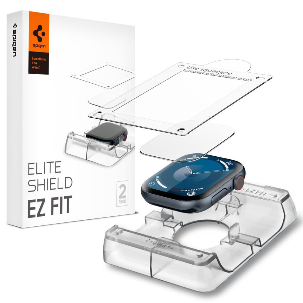 Spigen Elite Shield EZ Fit (2 balení) Apple Watch 10/11 46mm Čirá - náhled 1