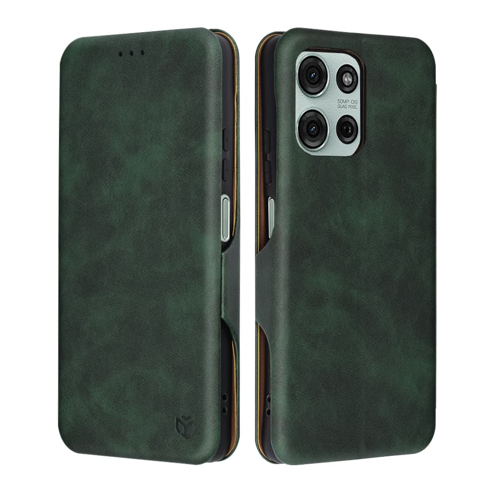 Pouzdro Techsuit Safe Wallet Plus pro Motorola Moto G75 zelené - náhled 1