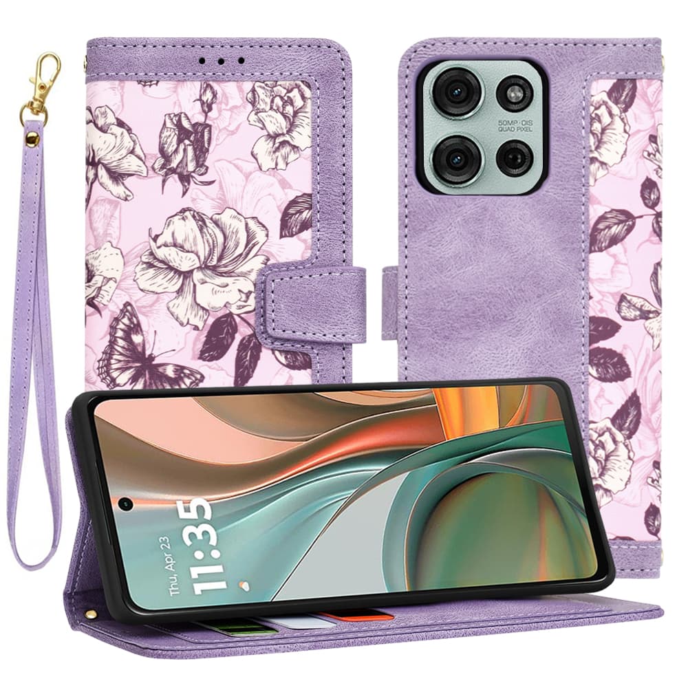 Pouzdro Techsuit FlipCraft pro Motorola Moto G75 Tajemná fialová - náhled 1