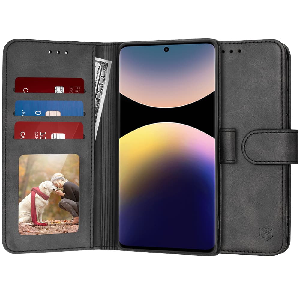 Pouzdro na deník Xiaomi Redmi Note 14 Pro+ 5G černé - náhled 1