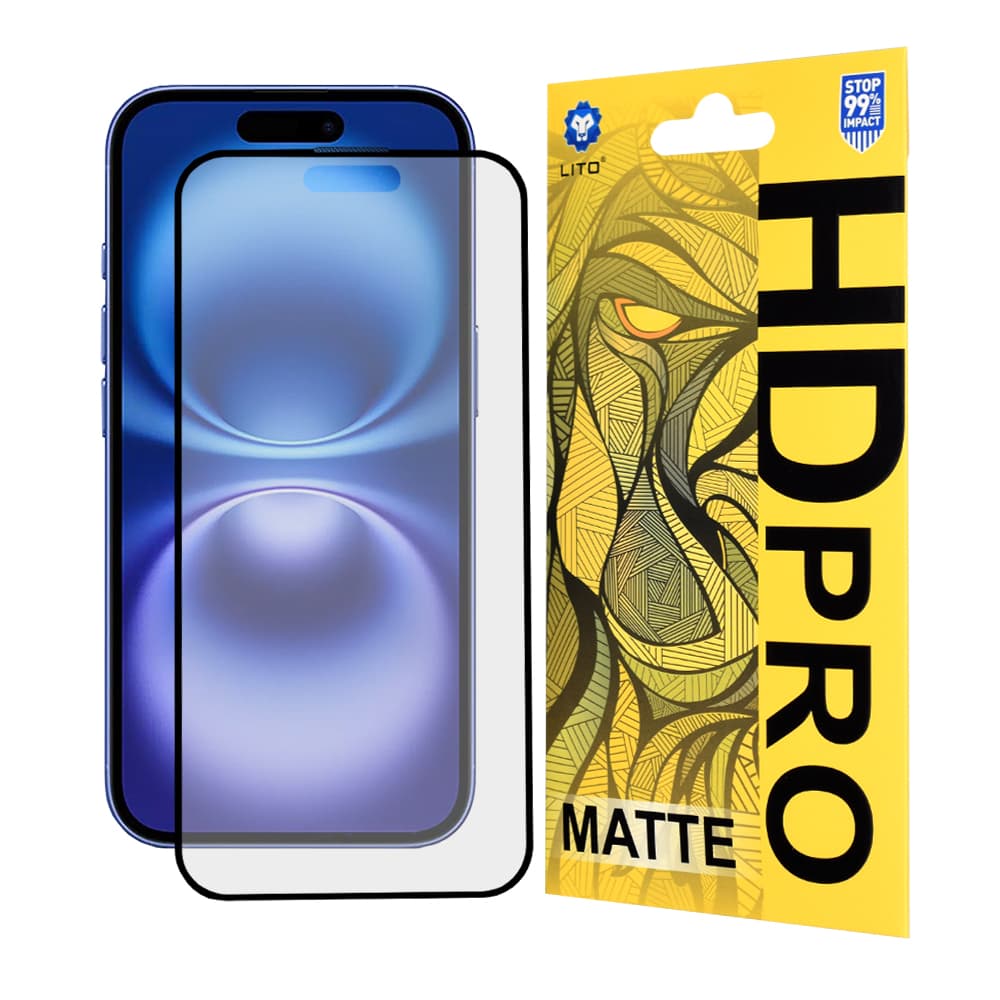 Lito HD Pro Matte pro iPhone 16 černá - náhled 1