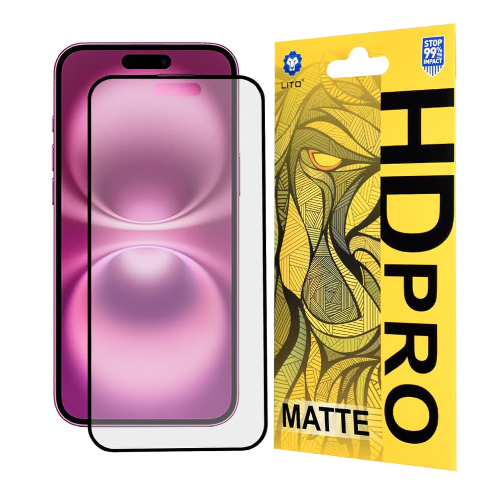 Lito HD Pro Matte pro iPhone 16 Plus černá - náhled 1