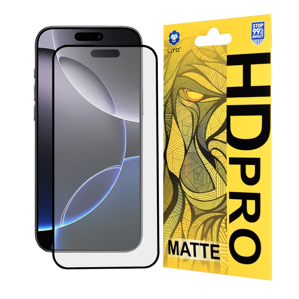 Lito HD Pro Matte pro iPhone 16 Pro Max černá - náhled 1