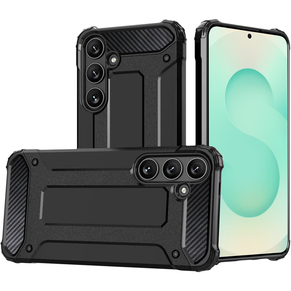 Hybridní pouzdro Techsuit Samsung Galaxy S25 černé - náhled 1