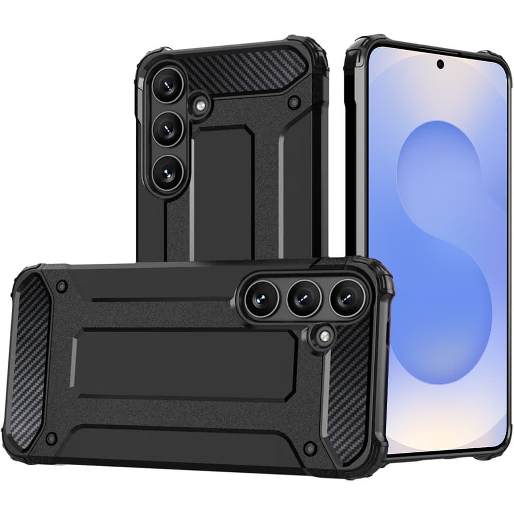 Hybridní pouzdro Techsuit Samsung Galaxy S25 Plus černé - náhled 1