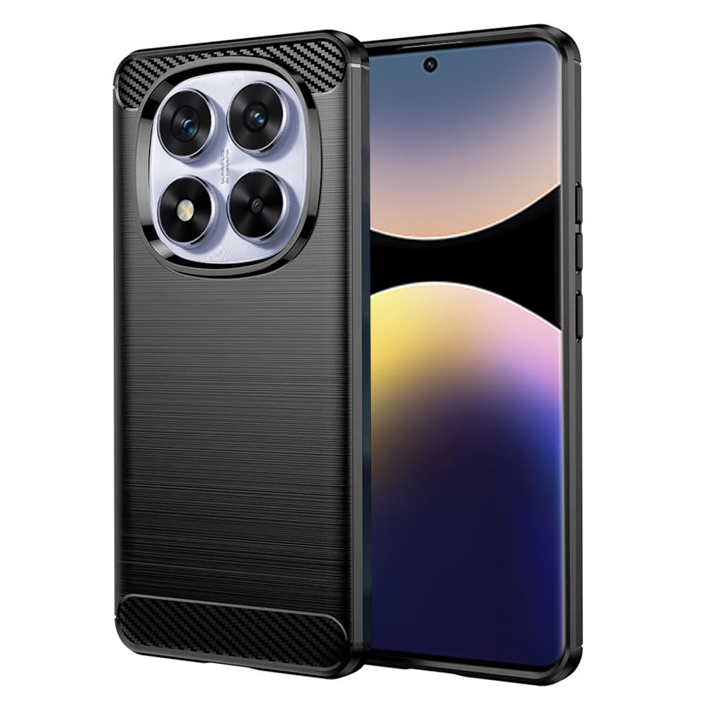 Pouzdro Techsuit Carbon Silicone pro Xiaomi Redmi Note 14 Pro 5G Poco X7 černé - náhled 1