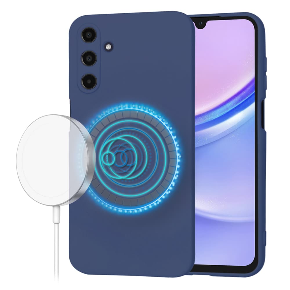 Techsuit SoftFlex MagSafe pro Samsung Galaxy A15 4G A15 5G v námořnické modré - náhled 1