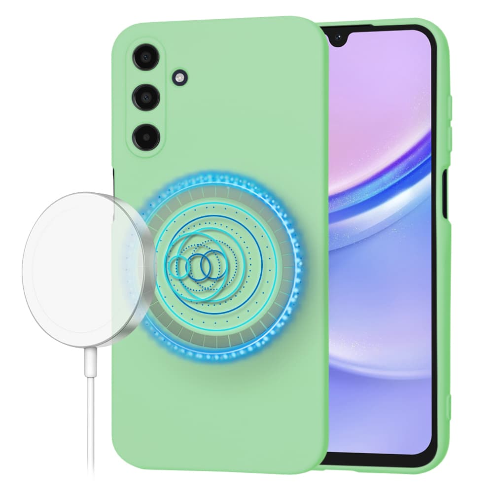 Techsuit SoftFlex MagSafe pro Samsung Galaxy A15 4G A15 5G mátově zelená - náhled 1
