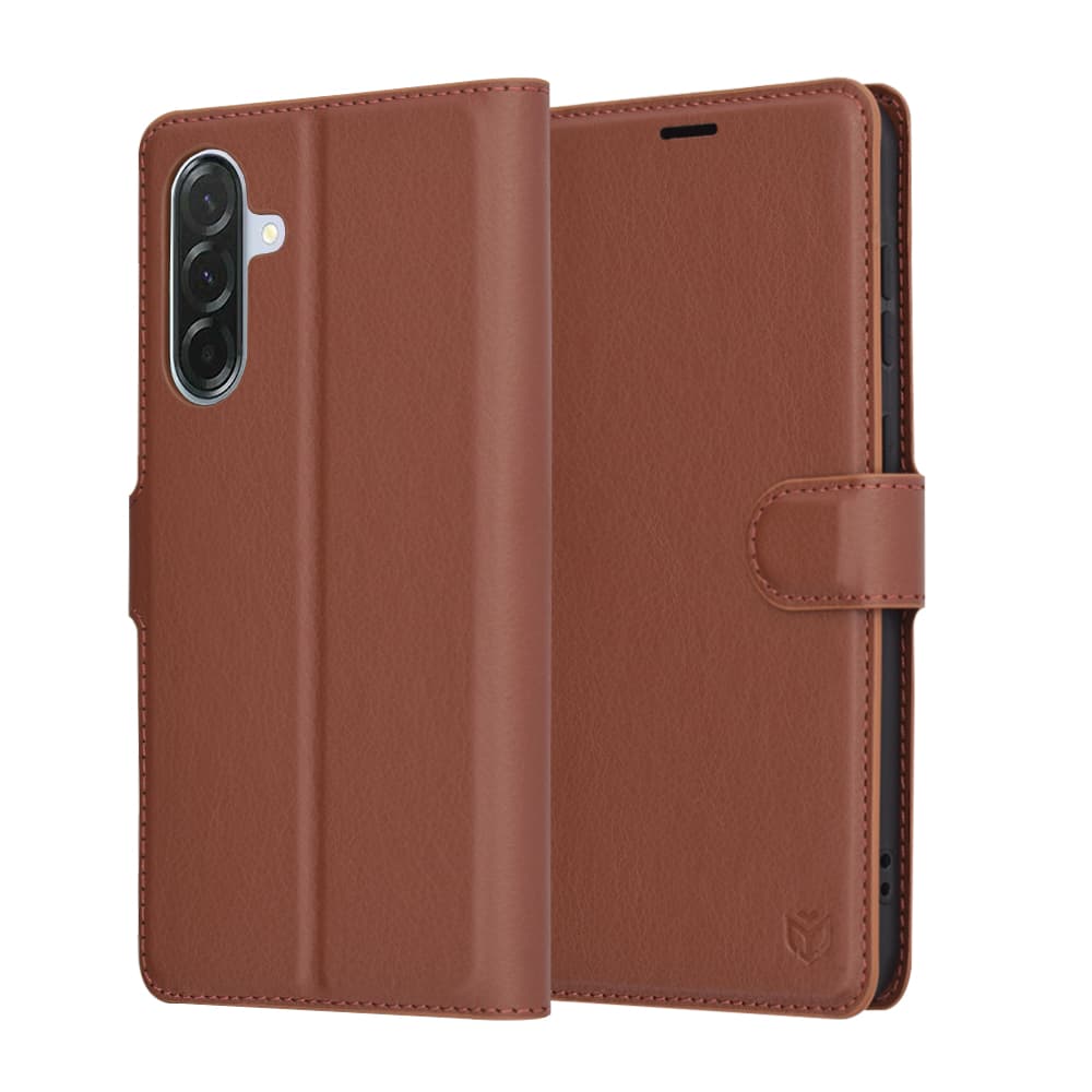Pouzdro Techsuit Leather Folio pro Samsung Galaxy A36 5G hnědé - náhled 1