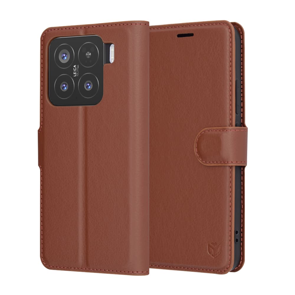 Kožené pouzdro Techsuit Xiaomi 15 hnědé - náhled 1