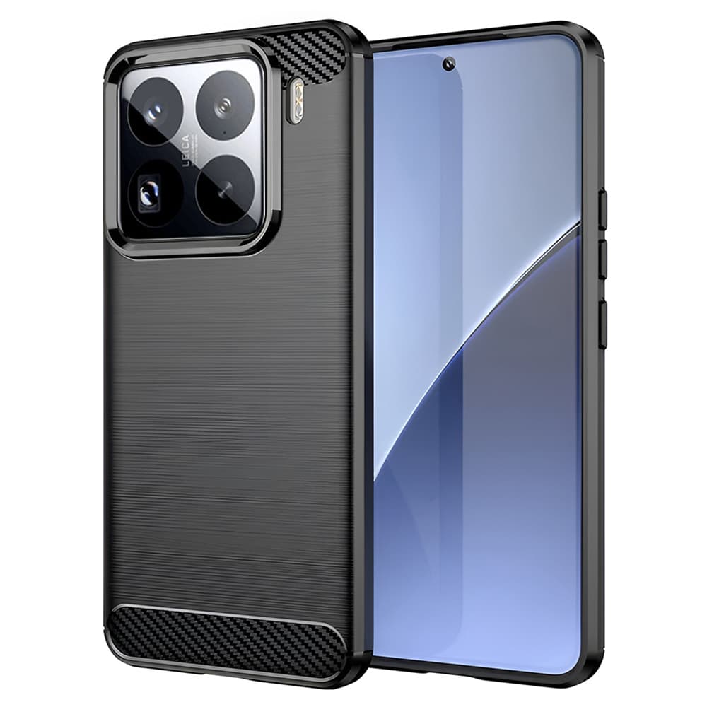 Pouzdro Techsuit Carbon Silicone pro Xiaomi 15 Pro černé - náhled 1