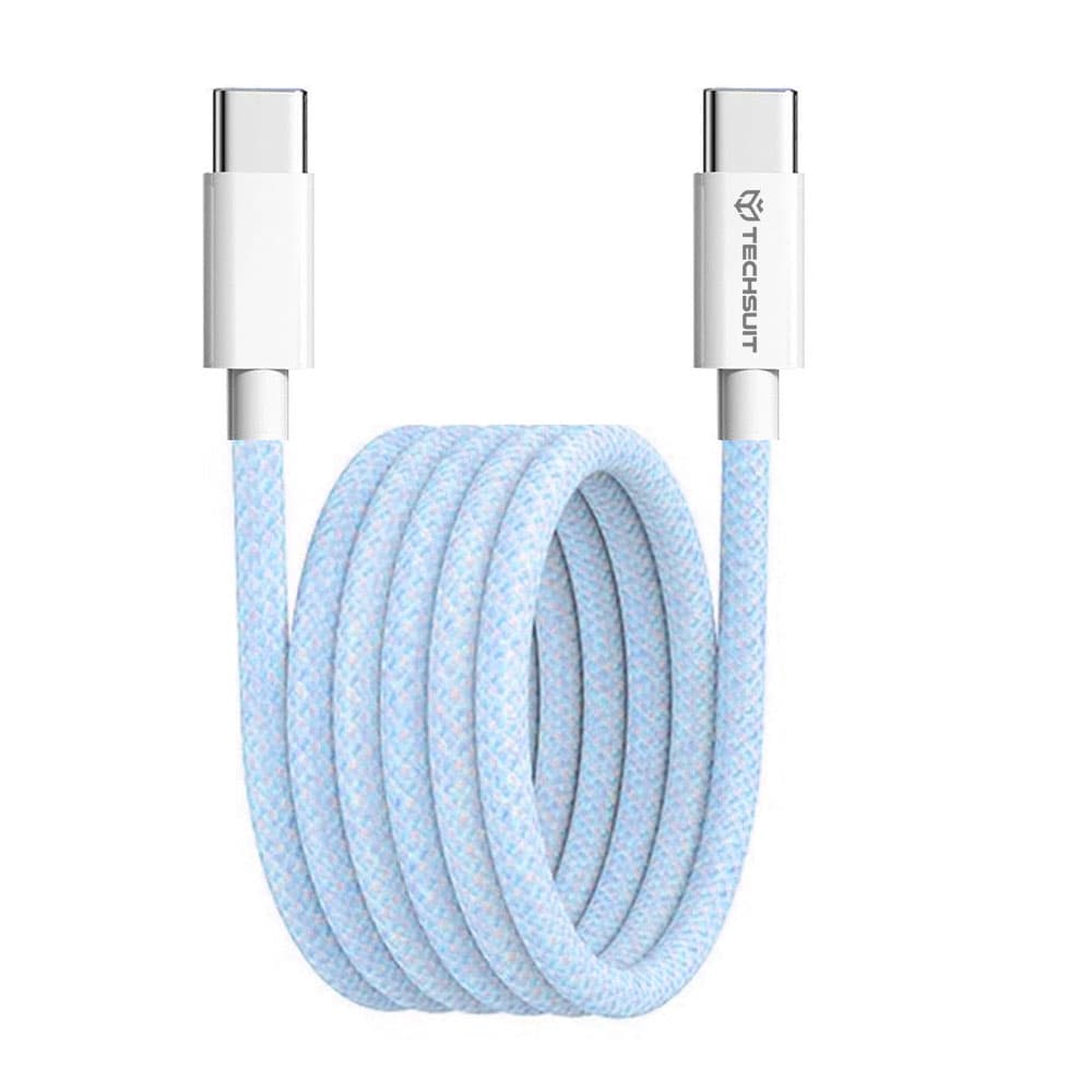 Techsuit Data Cable PCB114D pro Apple Android Type-C 1m modrá - náhled 1
