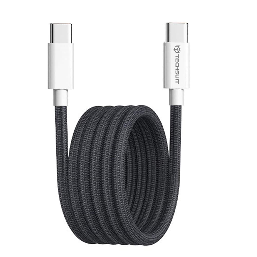 Techsuit datový kabel PCB114D pro Apple Android Type-C 1m černý - náhled 1