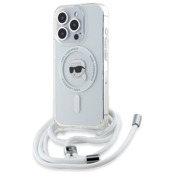 Karl Lagerfeld IML Crossbody MagSafe iPhone 16 Pro průhledný Karl Head - náhled 1