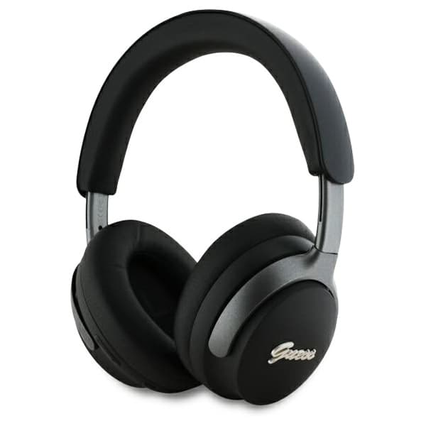 Guess Wireless Headphones Metal Script Logo Bluetooth ANC On-ear černá