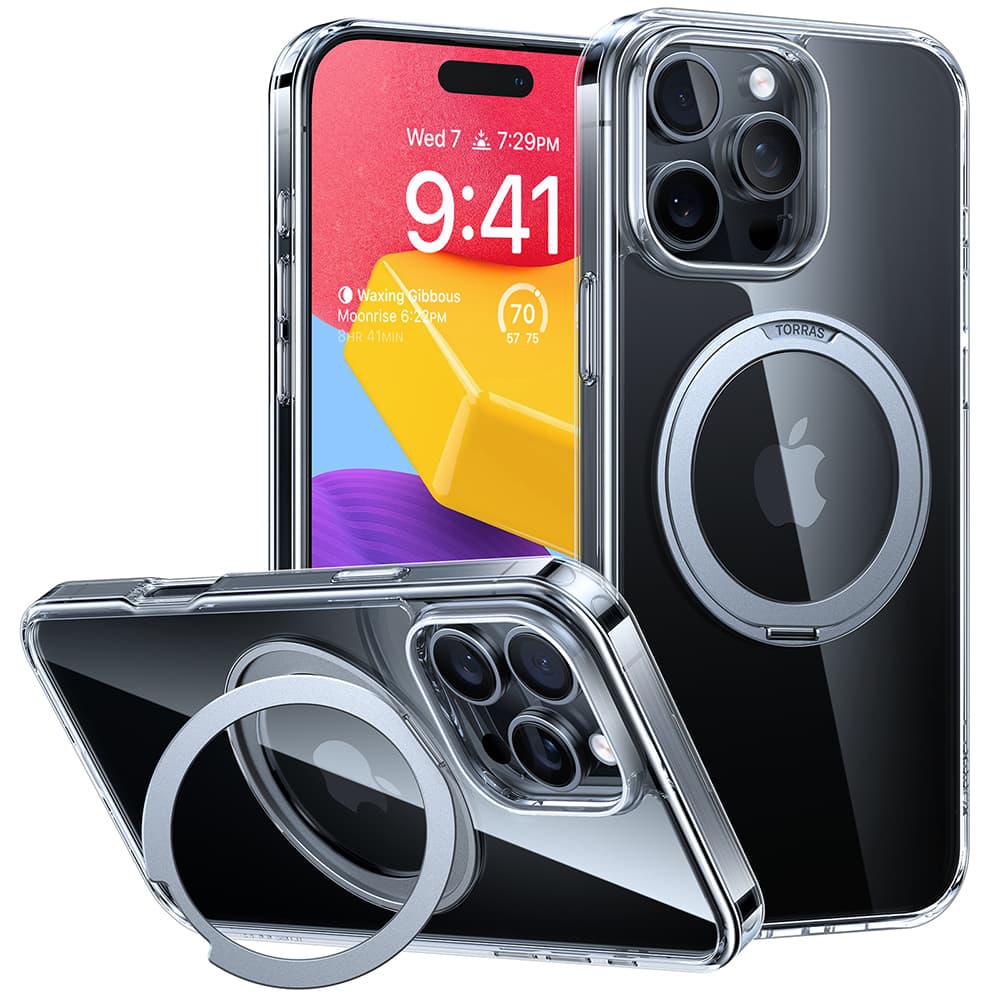 Torras Ostand Pro MagSafe Series iPhone 16 Pro průhledný - náhled 1