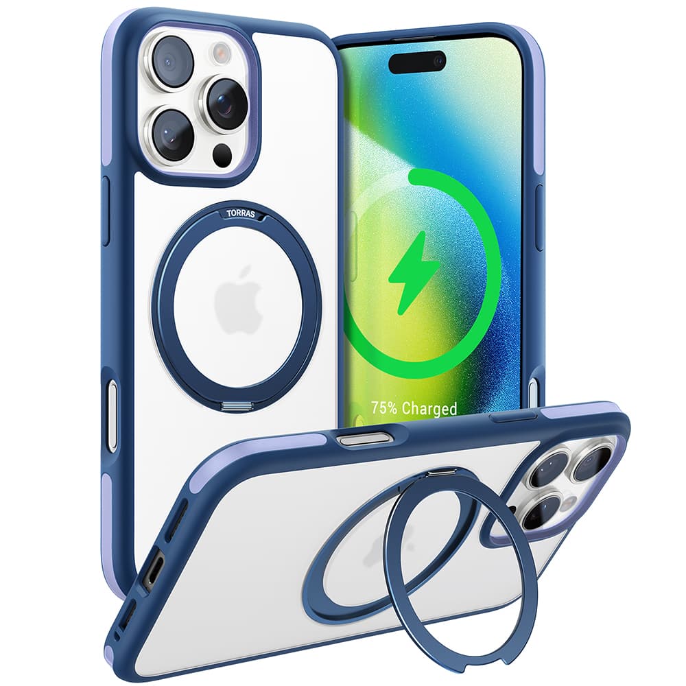Torras Ostand R Fusion MagSafe Series iPhone 16 Pro námořnická modrá - náhled 1