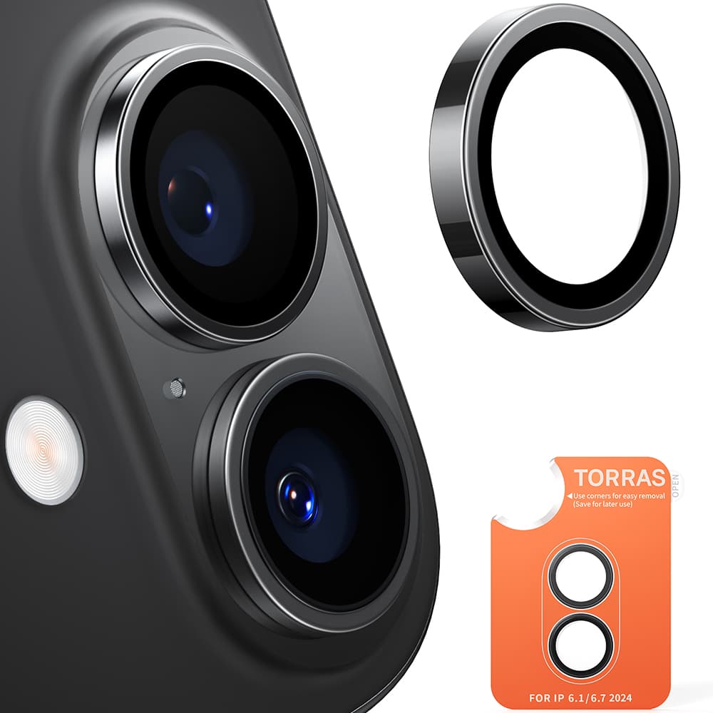 Torras Lensguard ochrana kamery iPhone 16 iPhone 16 Plus černá - náhled 1