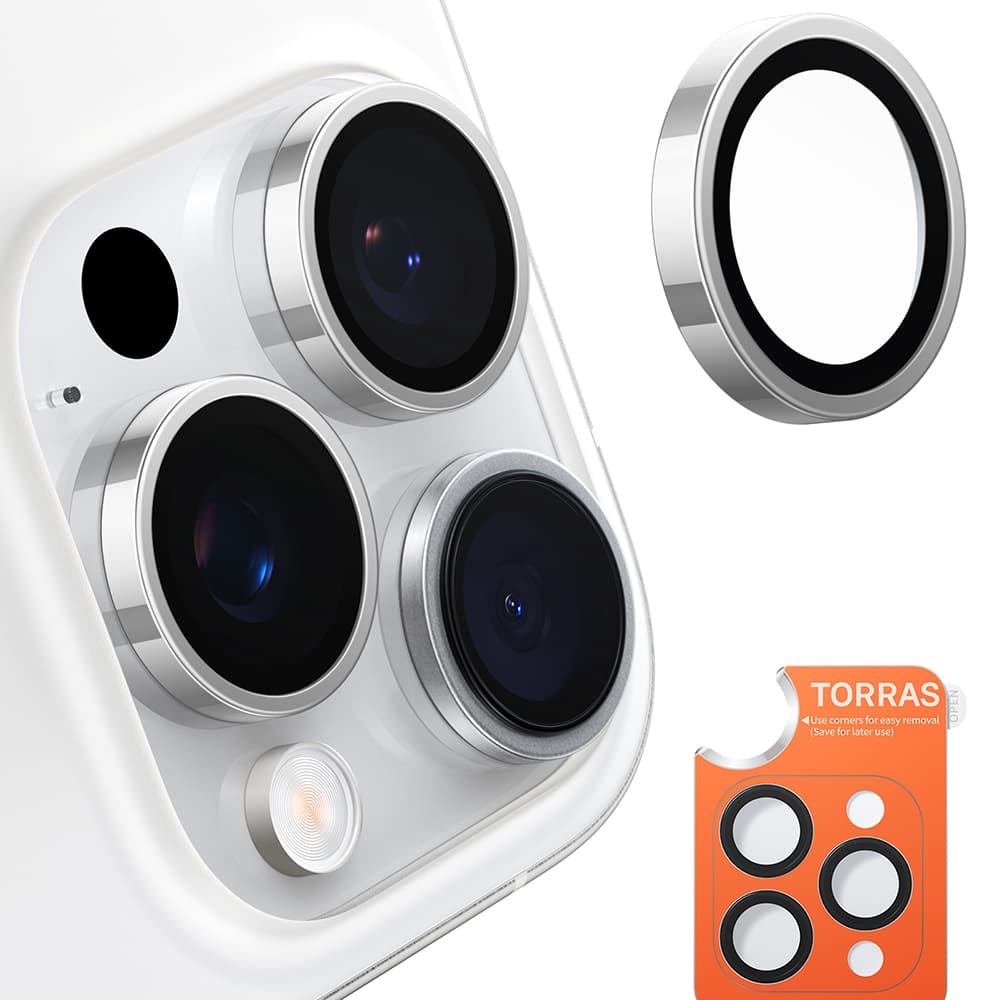 Torras Lensguard ochrana kamery iPhone 16 Pro iPhone 16 Pro Max titanově šedá - náhled 1