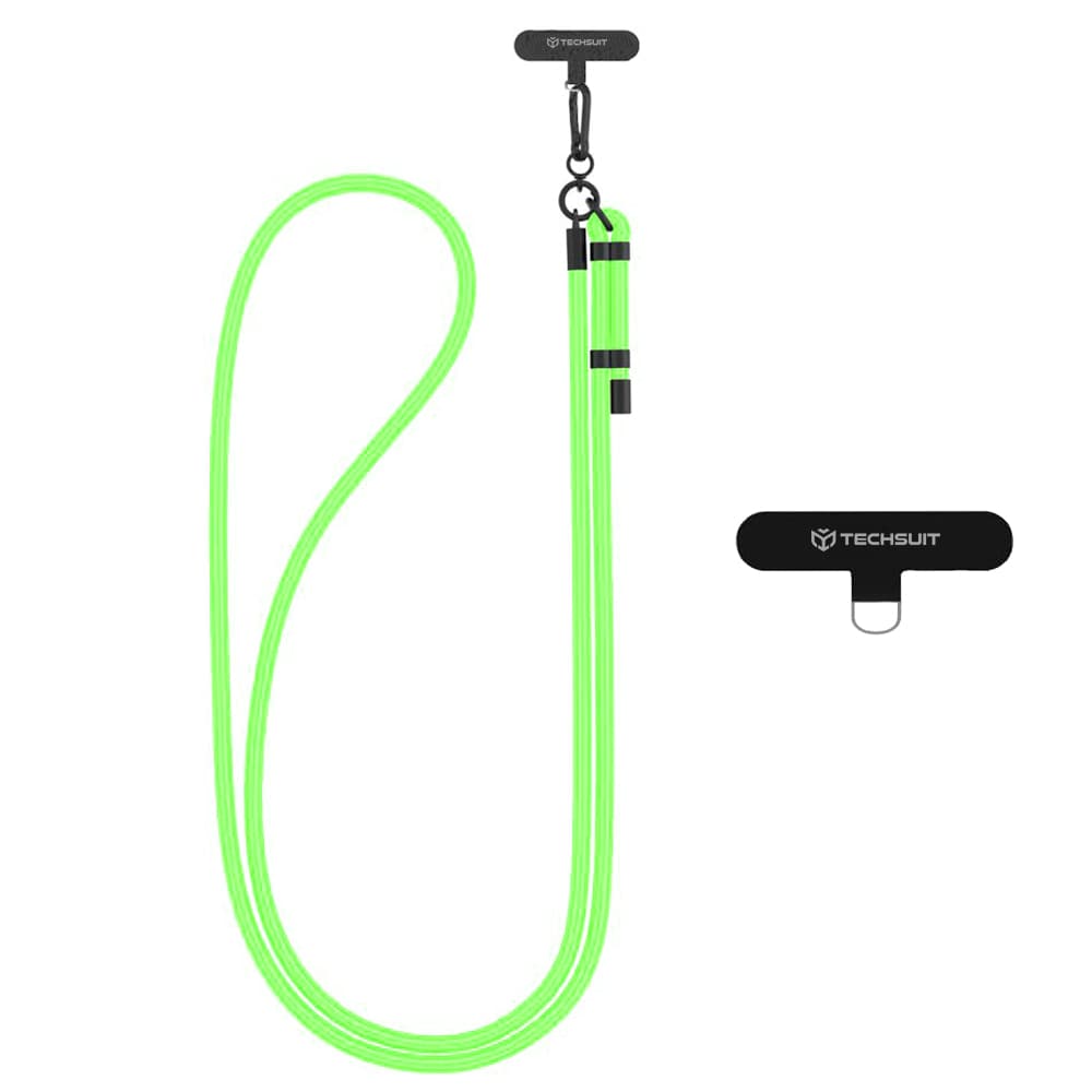 Techsuit Rope Crossbody Strap RCS1-44 pro telefony karabina nylon limetkový květ - náhled 1