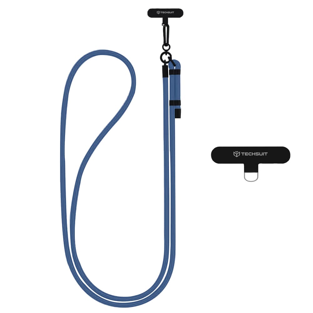 Techsuit Rope Crossbody Strap RCS1-80 pro telefony karabina nylon modrý - náhled 1