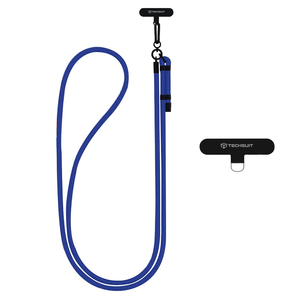 Techsuit Rope Crossbody Strap RCS1-43 pro telefony karabina nylon nastavitelný oceánová modř - náhled 1