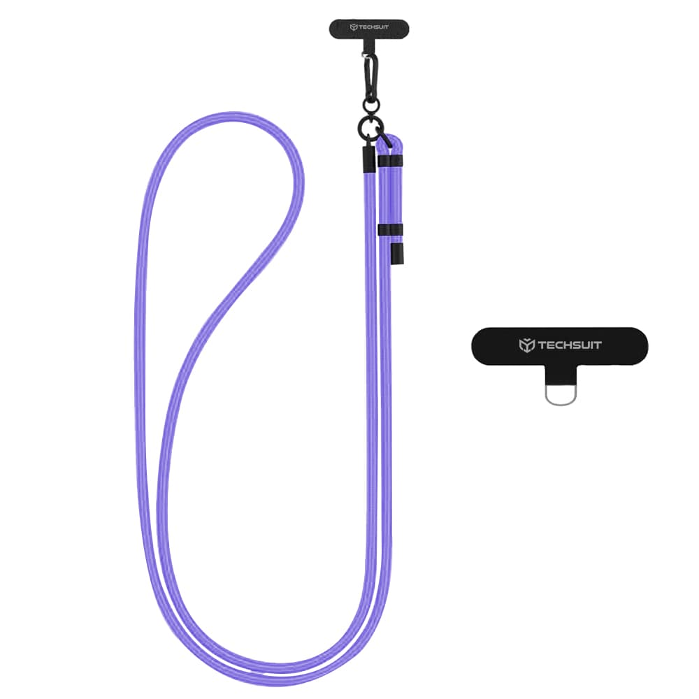 Techsuit Rope Crossbody Strap RCS1-96 pro telefony karabina nylon nastavitelný měsíční šeřík - náhled 1