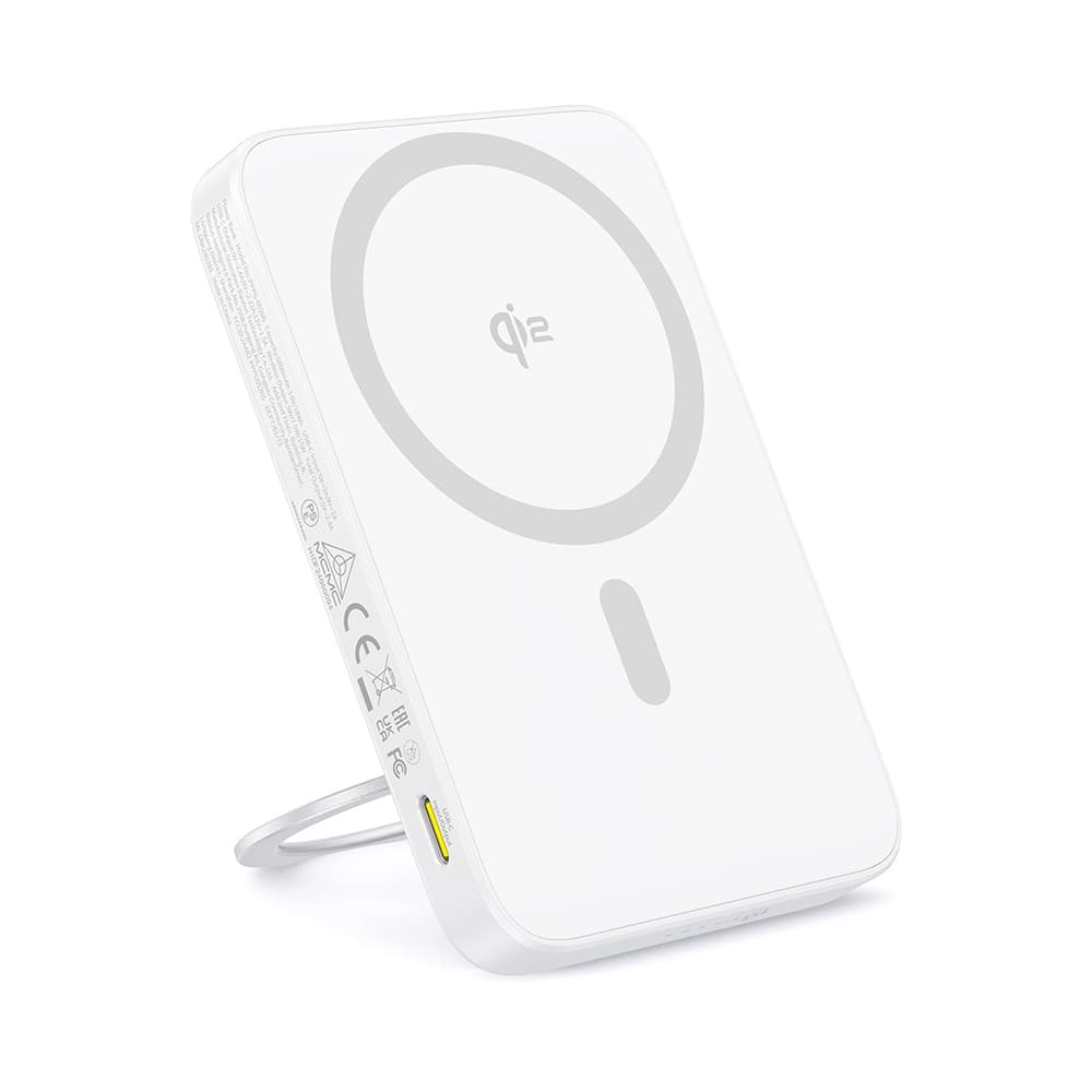 Baseus Power Bank PicoGo 5000mAh bílá s otočným stojánkem a kabelem Type-C - náhled 1