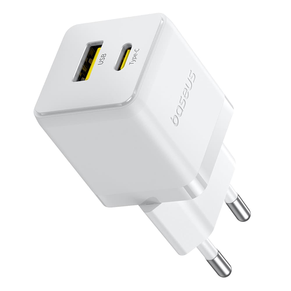 Baseus Wall Charger Palm 30W Rychlonabíječka 2v1 USB Type-C Měsíční bílá - náhled 1
