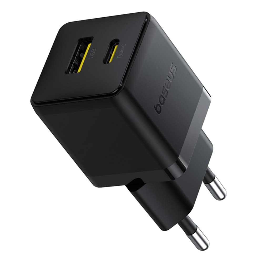 Nabíječka na zeď Baseus Palm 2v1 USB Type-C 30W černá Cluster - náhled 1