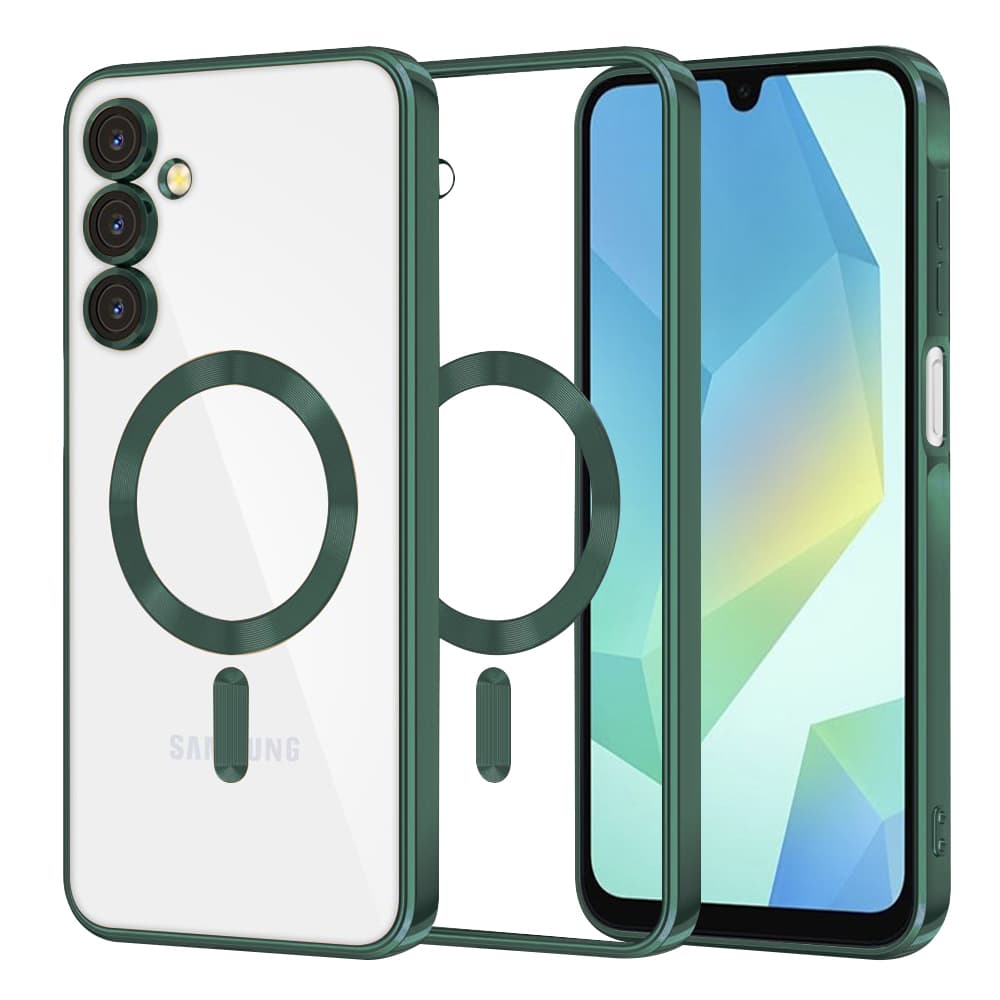 Techsuit Luxury Crystal MagSafe pro Samsung Galaxy A16 4G / A16 5G tmavě zelená - náhled 1
