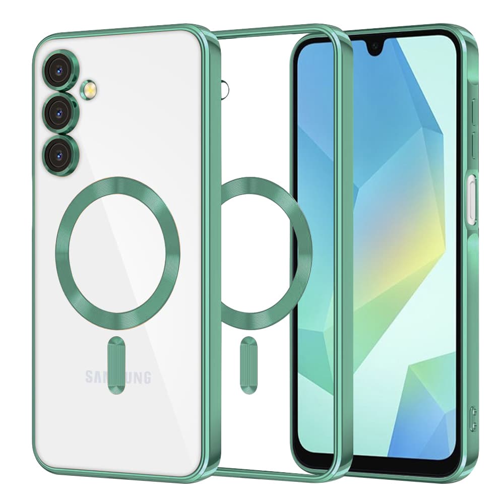 Techsuit Luxury Crystal MagSafe pro Samsung Galaxy A16 4G / A16 5G světle zelená