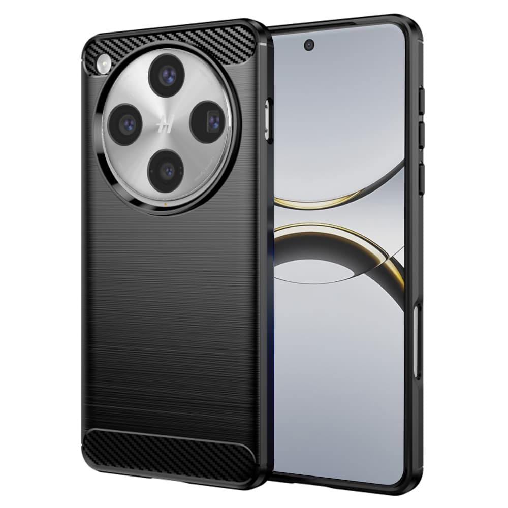 Pouzdro Techsuit Carbon Silicone pro Oppo Find X8 Pro černé - náhled 1