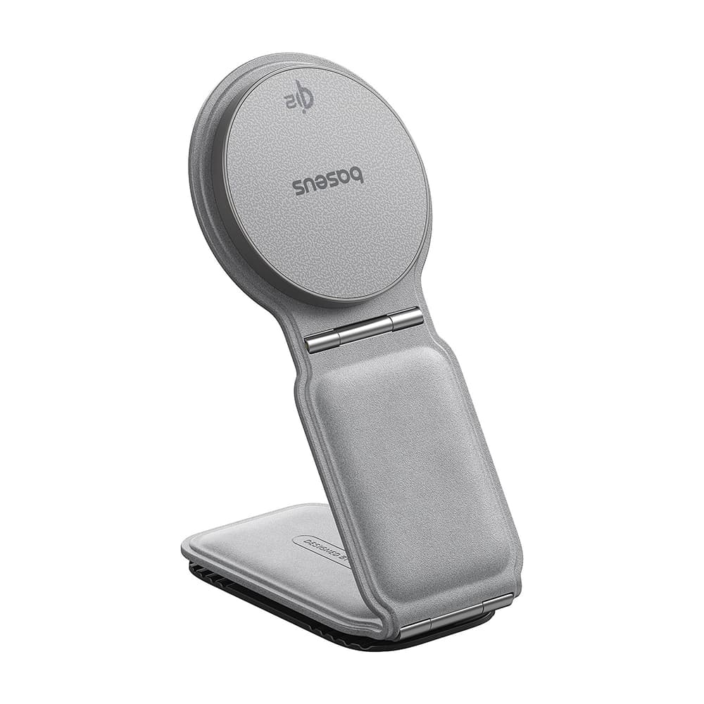 Baseus Car Holder s bezdrátovým nabíjením PrimeTrip C02 magnetický úchyt na palubní desku 15W matná šedá
