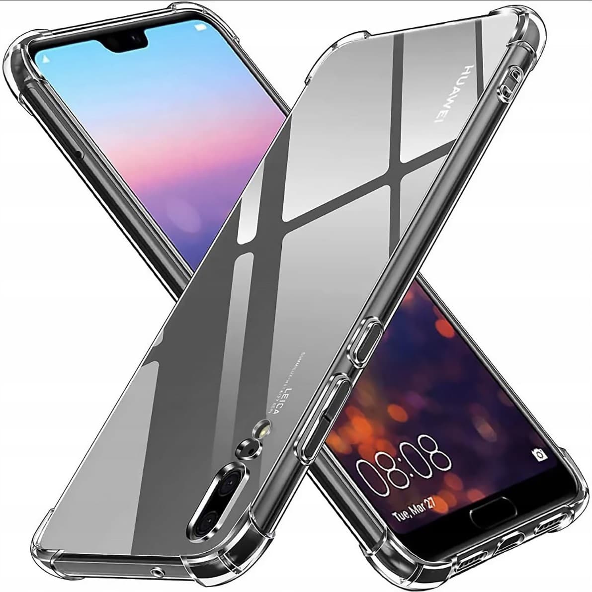 Techsuit Shockproof průhledný silikon Huawei P20 průhledný - náhled 1